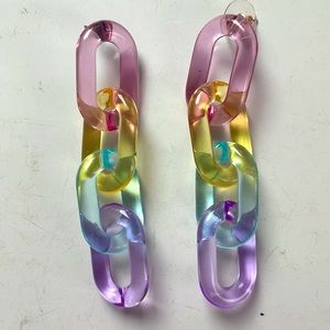 Retro inspired chain drop earrings